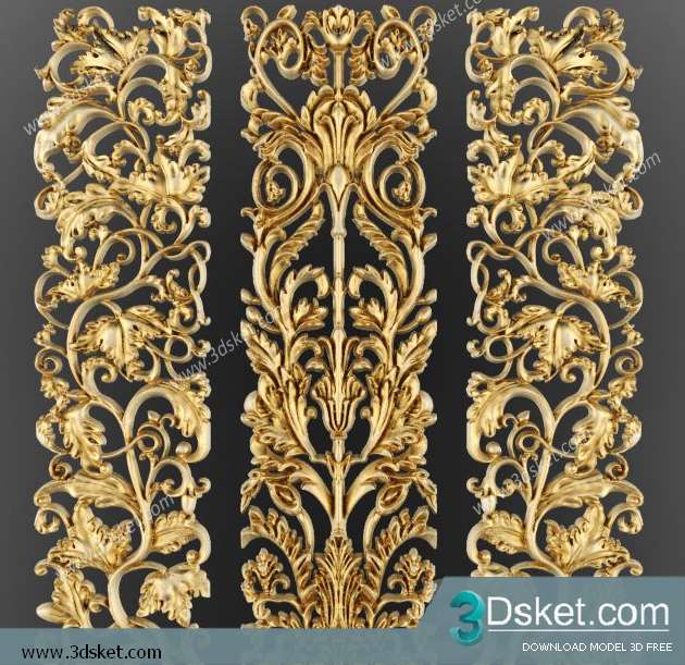 Free Download Decorative Plaster 3D Model 022