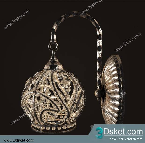 Free Download Ceiling Light 3D Model Đèn Trần 010