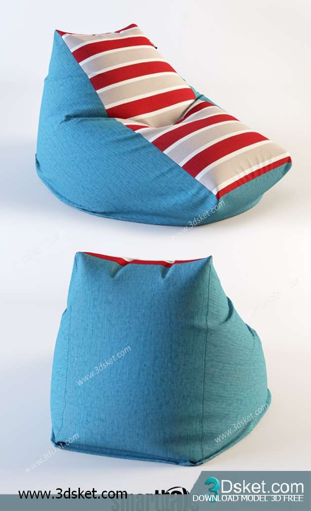 Free Download Pillows 3D Model 002 Gối