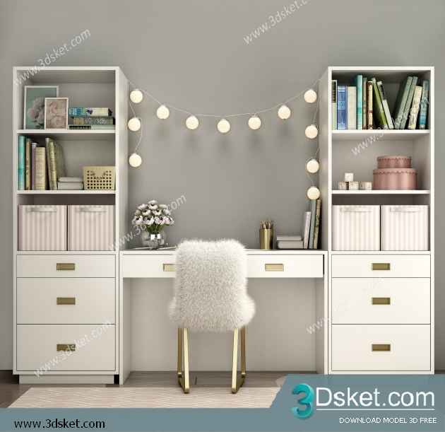 Free Download Child Bed 3D Model Giường cho trẻ 002