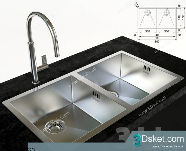 Free Download Kitchen Appliance 3D Model 036