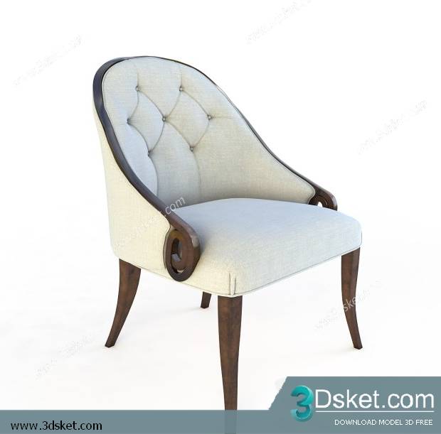 3D Model Arm Chair Free Download 041