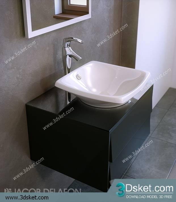 Free Download Bathroom Furniture 3D Model 004