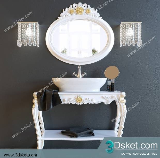 Free Download Bathroom Furniture 3D Model 032