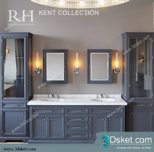 Free Download Bathroom Furniture 3D Model 033