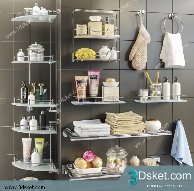 Free Download Towel Rail 3D Model Thanh Treo Khăn 009