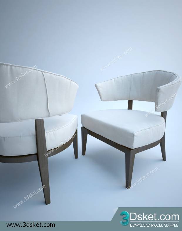 3D Model Arm Chair Free Download 042