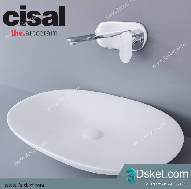 Free Download Wash Basin 3D Model Chậu Rửa Mặt 025