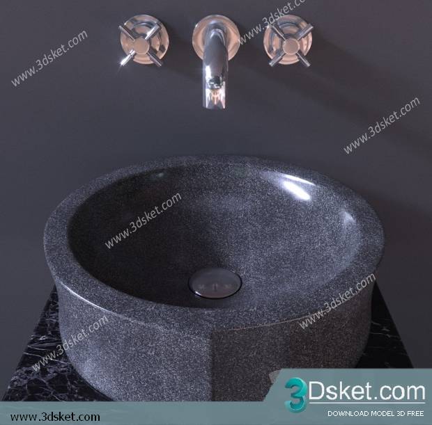 Free Download Wash Basin 3D Model Chậu Rửa Mặt 026