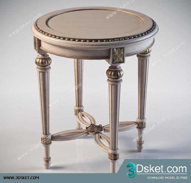 3D Model Table Chair Free Download Bàn ghế 039