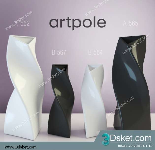 Free Download Vase 3D Model Chai Lọ 038