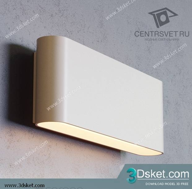 Free Download Wall Light 3D Model Đèn Tường 050