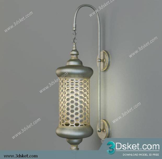 Free Download Ceiling Light 3D Model Đèn Trần 011