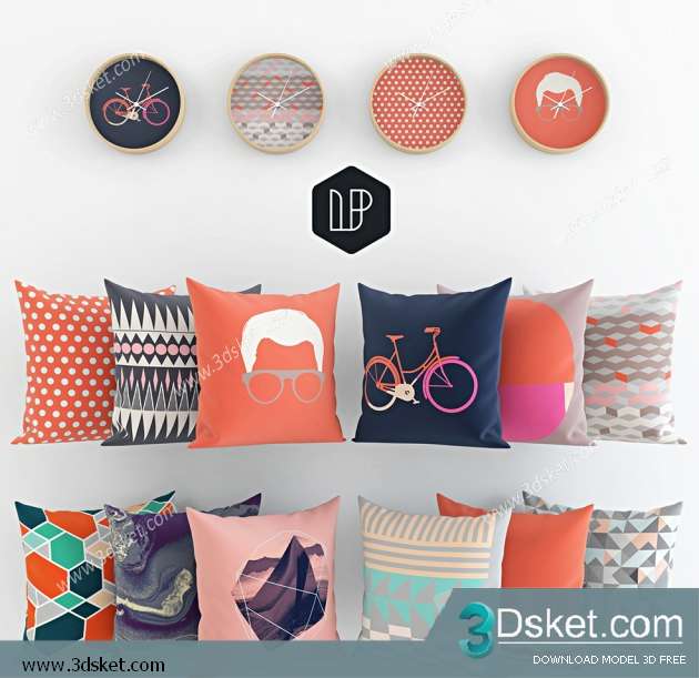 Free Download Pillows 3D Model 020 Gối