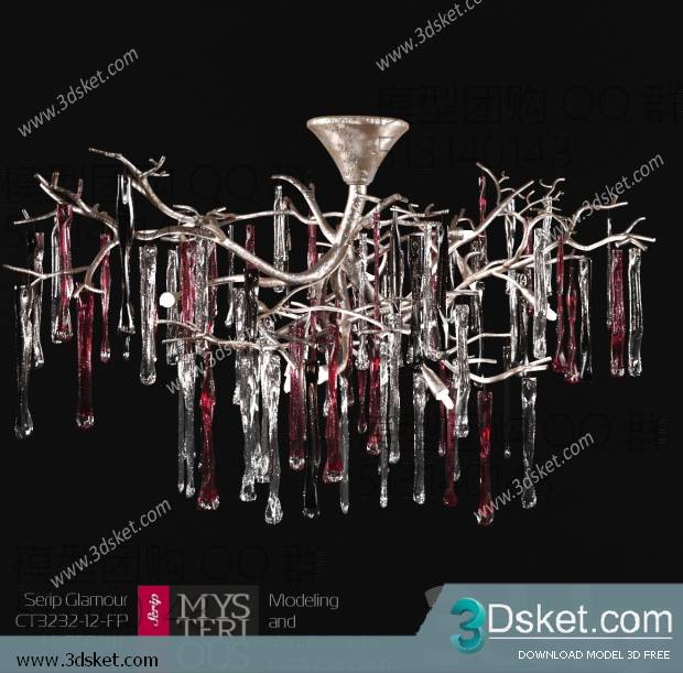 Free Download Ceiling Light 3D Model Đèn Trần 062