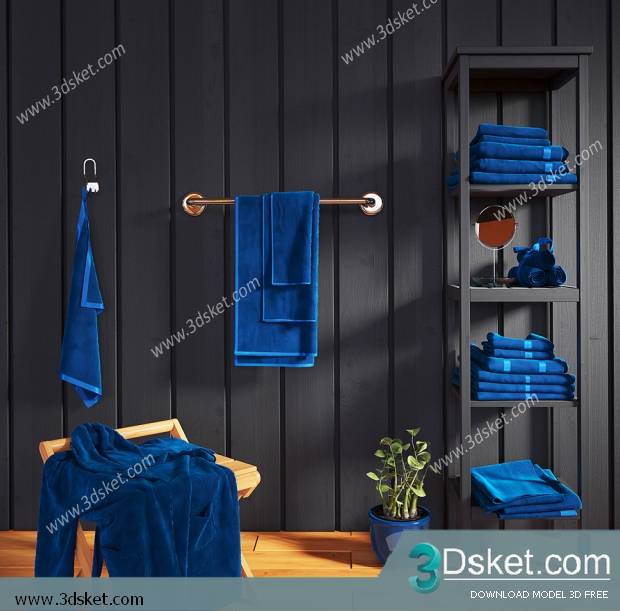 Free Download Towel Rail 3D Model Thanh Treo Khăn 011