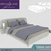 3D Model Bed Free Download Giường 091