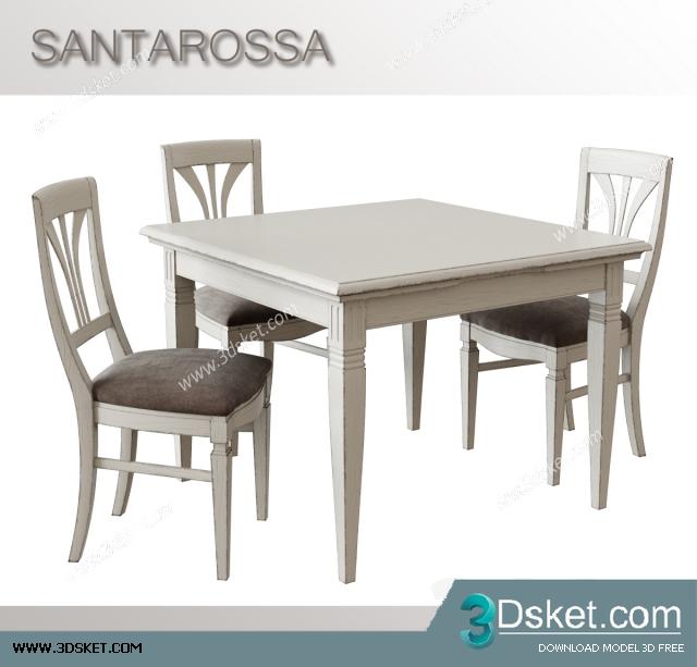 3D Model Table Chair Free Download Bàn ghế 041