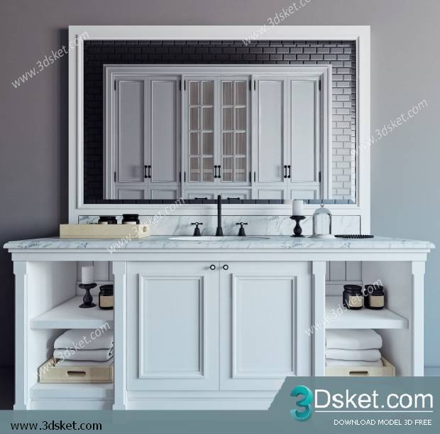 Free Download Bathroom Furniture 3D Model 034