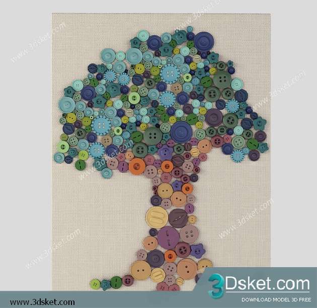 Free Download Frame 3D Model Tranh 007