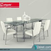 3D Model Table Chair Free Download Bàn ghế 012