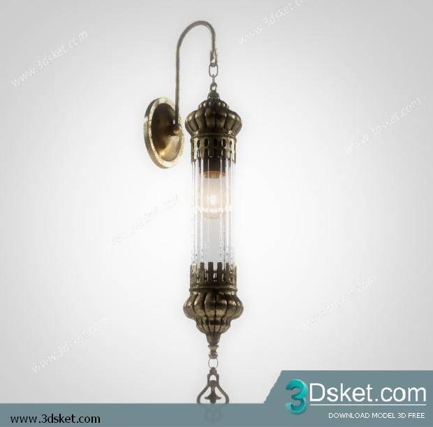Free Download Ceiling Light 3D Model Đèn Trần 012
