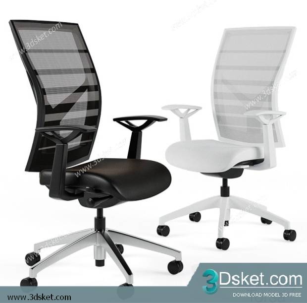 3D Model Office Furniture Free Download Ghế xoay 026