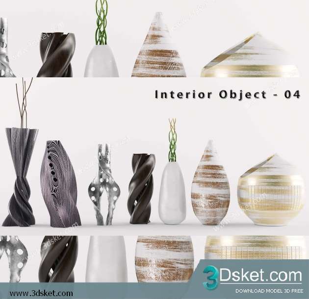 Free Download Vase 3D Model Chai Lọ 045