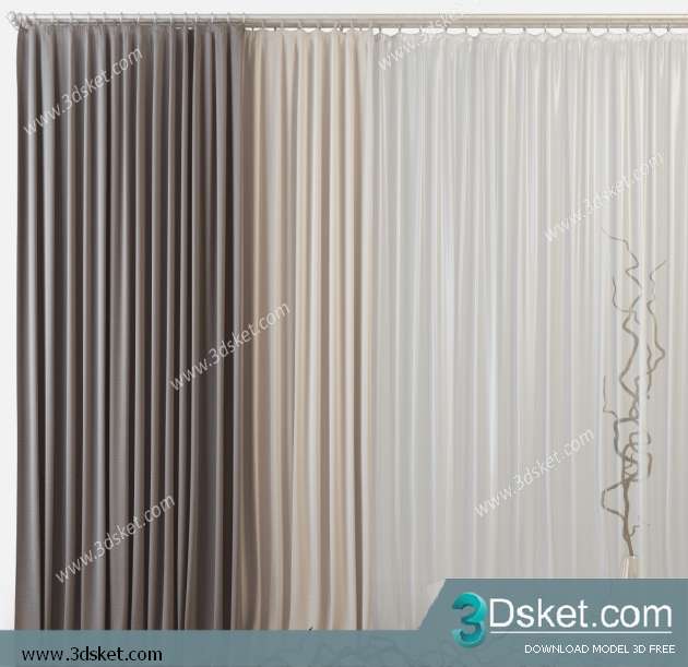 Free Download Curtain 3D Model Rèm 033