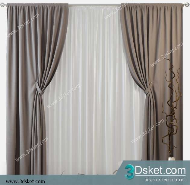 Free Download Curtain 3D Model Rèm 034