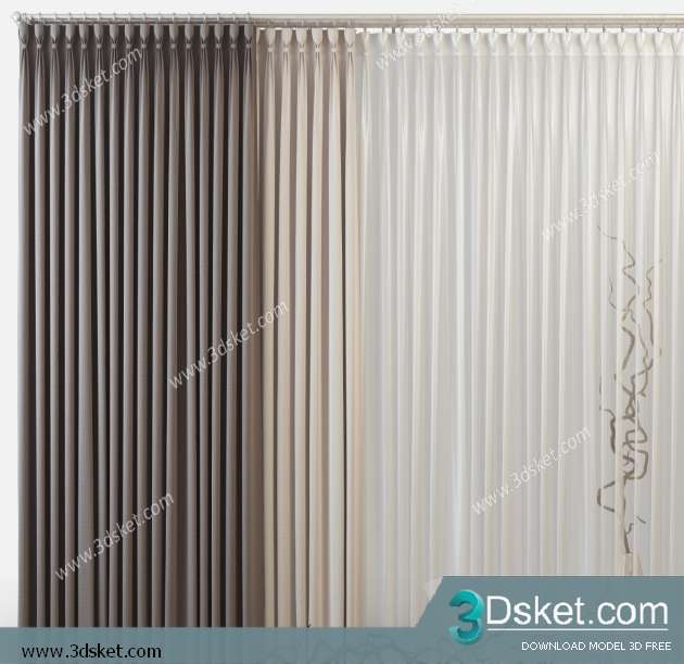Free Download Curtain 3D Model Rèm 035