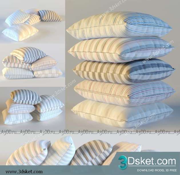 Free Download Pillows 3D Model 003 Gối