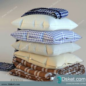 Free Download Pillows 3D Model 004 Gối