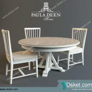 3D Model Table Chair Free Download Bàn ghế 044