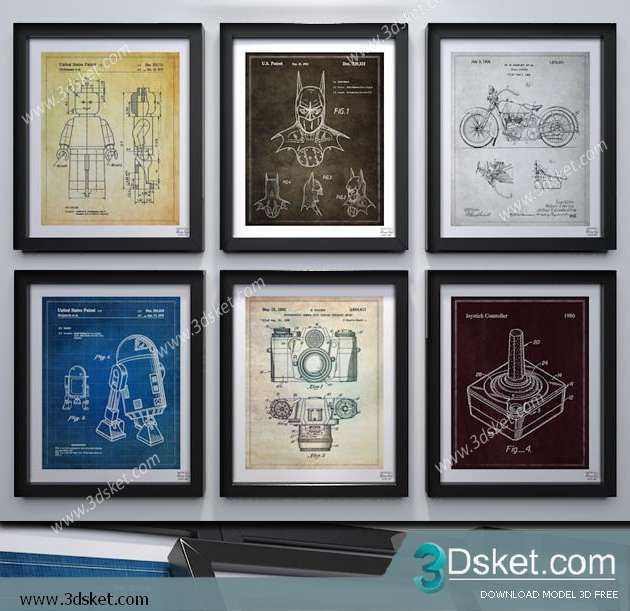 Free Download Frame 3D Model Tranh 008