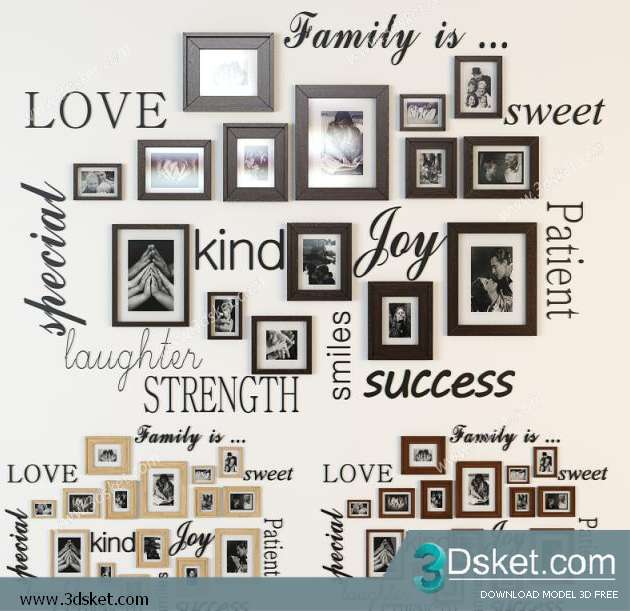 Free Download Frame 3D Model Tranh 009