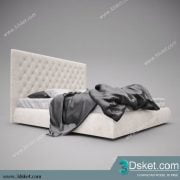 3D Model Bed Free Download Giường 029