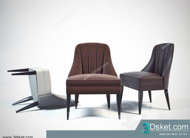 3D Model Arm Chair Free Download 044