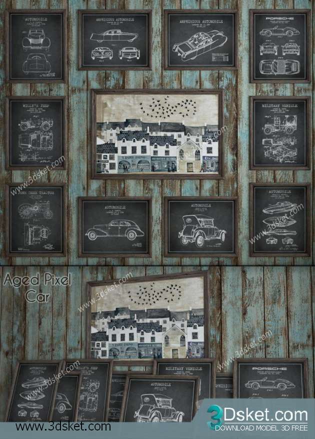 Free Download Frame 3D Model Tranh 010