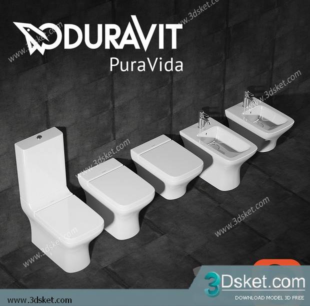 Free Download Toilet Bidet 3D Model 028