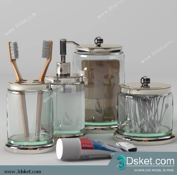 Free Download Bathroom Accessories 3D Model Đồ dùng 010
