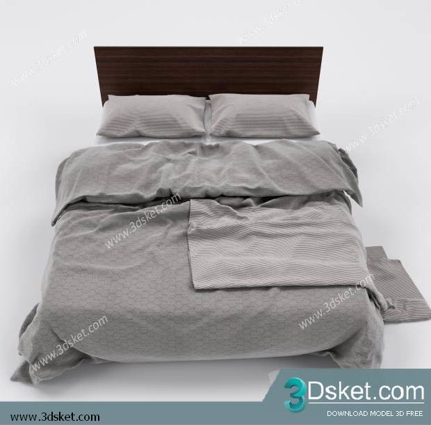 3D Model Bed Free Download Giường 100