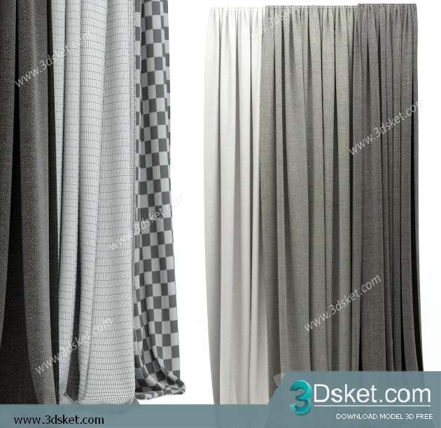 Free Download Curtain 3D Model Rèm 037