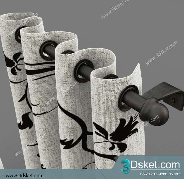 Free Download Curtain 3D Model Rèm 038