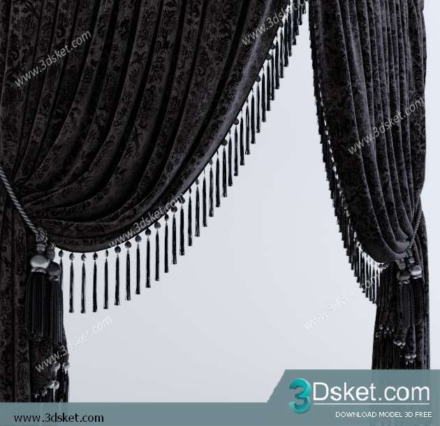Free Download Curtain 3D Model Rèm 039