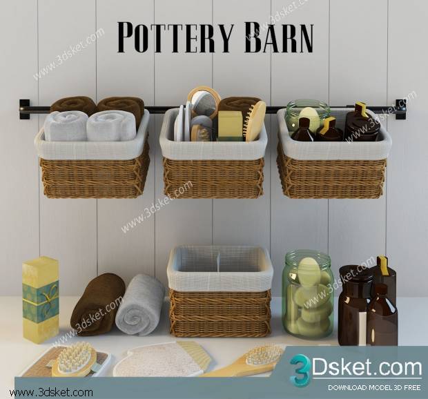 Free Download Bathroom Accessories 3D Model Đồ dùng 011