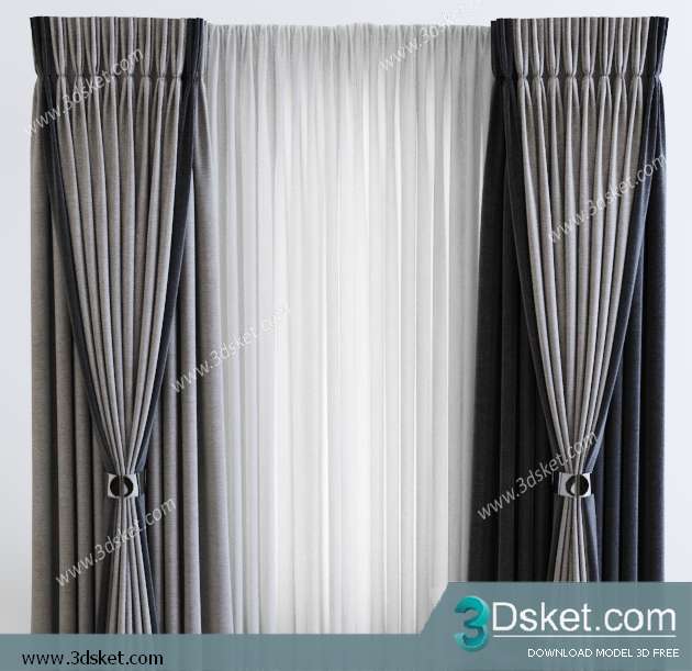 Free Download Curtain 3D Model Rèm 040