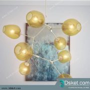 Free Download Ceiling Light 3D Model Đèn Trần 070
