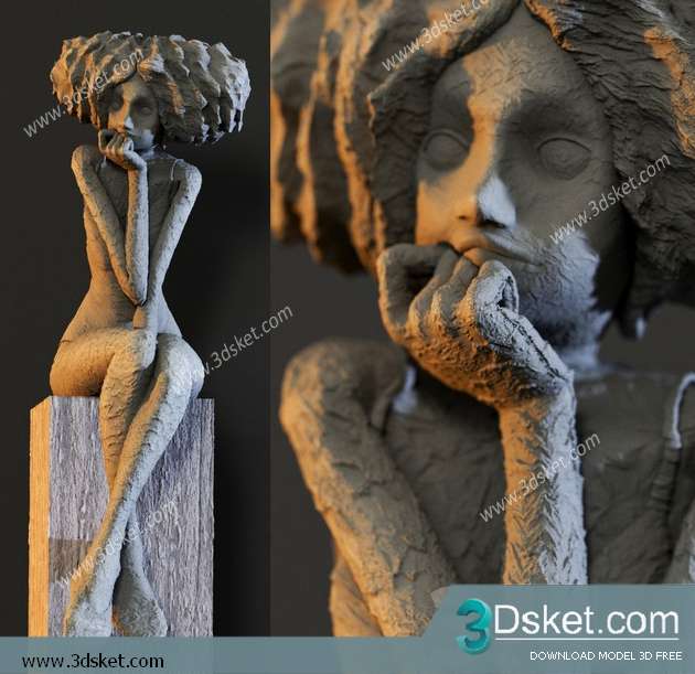 Free Download Sculpture 3D Model Điêu Khắc 040