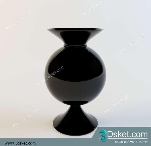 Free Download Vase 3D Model Chai Lọ 003